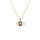 Collier en plaqu or pendentif oeil de la chance contour d'oxydes blancs - 40+5cm