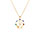 Collier en plaqu or pendentif chakra 14mm 7 oxydes - 40+5cm