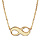 Collier en plaqu or chane avec pendentif symbole infini  graver - longueur 42cm + 3cm de rallonge