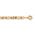 Bracelet en plaqu or chane maille figaro 1+2 largeur 4mm et longueur 18cm