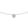 Collier en plaqu or fil en nylon avec pendentif oxyde blanc solitaire de 3mm - longueur 42cm