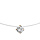 Collier en plaqu or fil en nylon avec pendentif oxyde blanc solitaire de 5mm - longueur 42cm