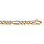 Bracelet en plaqu or chane maille figaro 1+3 largeur 5mm et longueur 21cm