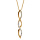 Collier en plaqu or chane avec pendentif torsade allonge avec 1 moiti orne d'oxydes blancs sertis - longueur 40cm + 4cm de rallonge
