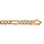 Bracelet en plaqu or chane maille figaro 1+3 largeur 6mm et longueur 21cm