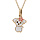 Collier en plaqu or chane avec pendentif koala blanc 36+2cm