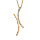 Collier en plaqu or chane avec pendentif 2 courbes colles dont 1 lisse et l'autre orne d'oxydes blancs - longueur 40cm + 4cm de rallonge