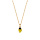 Collier en plaqu or chane avec pendentif coccinelle jaune et point noir 36+2cm