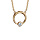 Collier en plaqu or cercle 1 oxyde blanc serti clos 42cm