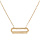 Collier en plaqu or chane avec pendentif rectangulaire lisse 38,5+5cm