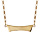 Collier en plaqu or mailles 1+1 avec plaque prnom  graver en forme de trapze