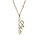 Collier en plaqu or chane avec dcoupe anglaise prnom en verticale 40cm