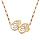 Collier en plaqu or chane maille 1+1 avec dcoupe anglaise 2 initiales stylises - longueur 40cm