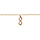 Chane de cheville en plaqu or avec pampille symbole infini - longueur 23cm + 2cm de rallonge