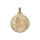 Pendentif mdaille en plaqu or de Saint-Christophe en relief et bord brillant