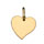 Pendentif en plaqué or coeur à graver petit modèle - plaque fine