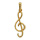 Pendentif en plaqué or clef de sol