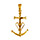 Pendentif en plaqu or croix camarguaise grand modle