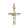 Pendentif croix en plaqu or ouvrage avec Jsus Christ