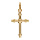 Pendentif croix en plaqu or  forme btons attachs petit modle
