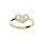 Bague en plaqu motif coeur oxydes blancs sertis