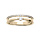 Bague en plaqué or 2 rangs avec oxyde blanc serti et 1 rail oxydes blancs sertis