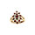 Bague plaqu or marquise avec oxydes rouges et blancs