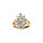 Bague plaqu or marquise avec oxydes blancs