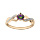 Bague en plaqu or oxyde mystique arc en ciel avec infini et oxydes blancs sertis