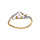 Bague en plaqué or brins croisés avec oxydes blancs sertis