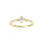Bague plaqu or oxyde blanc serti clos de forme carr