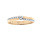 Bague en plaqué or rails d'oxyde blancs