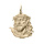 Pendentif en plaqué or tête du Christ