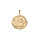 Pendentif médaille en plaqué or avec Ange pourtour diamanté