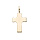 Pendentif en plaqu or croix lisse  graver
