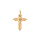 Pendentif en plaqu or croix perle avec pastille centrale motif arbre de vie