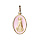 Pendentif en plaqu or ovale Sainte Sara fond rose ple