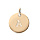 Pendentif en plaqué or médaille 12mm gravure lettre alphabet A