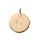 Pendentif en plaqué or médaille 12mm gravure lettre alphabet Q
