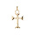 Pendentif en plaqu or croix Camarguaise grand modle avec trident et fer  cheval