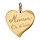 Pendentif en plaqu or coeur grav Maman on t'aime