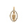 Pendentif plaqu or ovale vierge Lourdes oxydes blancs sertis