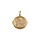 Pendentif plaqué or médaille 15mm diamanté et strillé avec Ange