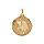 Pendentif en plaqué or médaille 15mm diamanté zodiaque taureau