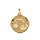 Pendentif en plaqué or médaille 15mm diamanté zodiaque balance