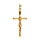 Pendentif en plaqu or jsus sur croix 30mm x 15mm