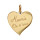 Pendentif en plaqu or coeur grav Mamie on t'aime