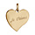 Pendentif en plaqu or coeur grav Je t'aime