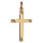 Pendentif croix en plaqu or grand modle strie