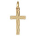 Pendentif croix en plaqu or moyenne gravure aspect bois